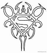 Superman Outline Drawing Coloring Symbol Getdrawings sketch template