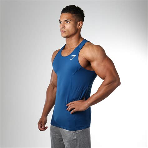 Gymshark Element Tank Atlantic Blue Mens Athletic Wear Fitness