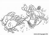 Mermaid Sebastian Coloring Little Fishes Pages Disney Riding 054b Printable Print Getcolorings sketch template
