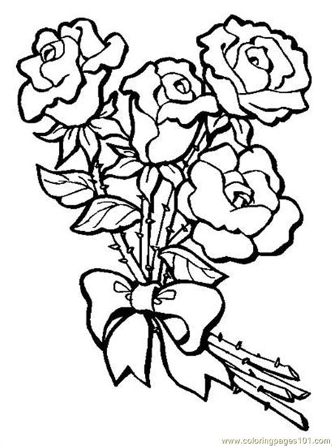 bouquet  rosespreview coloring page  flowers coloring pages