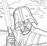 Wars Star Coloring Pages Lightsaber Rancor Kylo Getdrawings sketch template