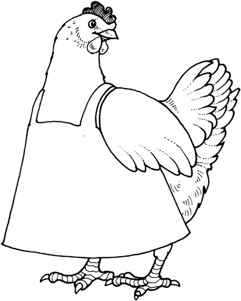 red hen colouring pages