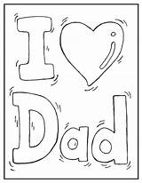 Coloring Dad Pages Father Fathers Heart Cards Printable Color Daddy Children Pdf Print Easy Crafts Choose Board sketch template