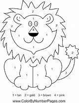 Number Color Coloring Numbers Pages Lion Lions Animals Zoo Kids Animal Paint Daniel Printables Preschool Worksheets Coloriage Printable Activities Jungle sketch template