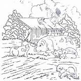 Coloring Pages Country Scenes Living Getcolorings Color Getdrawings sketch template