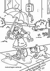 Regen Spielen Kinder Malvorlage Ausmalbilder Kostenlose öffnen Spielt Grafik Großen sketch template