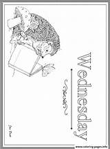 Wednesday Coloring Days Week Pages Jan Brett Janbrett Downloads Printable Ther Colouring Cli Color Book Print sketch template