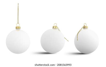 blank white christmas ball template  stock illustration