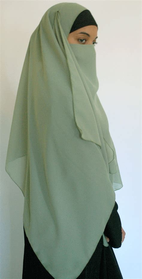 Georgette 60 Square Khimar And 1 2 Face Niqab Niqab