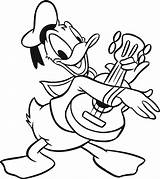 Pages Coloring Playing Guitar Duck Donald Clipart Cliparts Colouring Girl Ukulele Clip Printable Angel Hero Sheet Stimpy Ren Color Nemo sketch template
