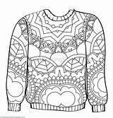 Sweater Coloring Printable Ugly Christmas Getcolorings Getdrawings Color Colorings sketch template