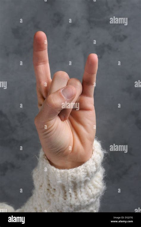 fingers language cuckold symbol  res stock photography  images alamy