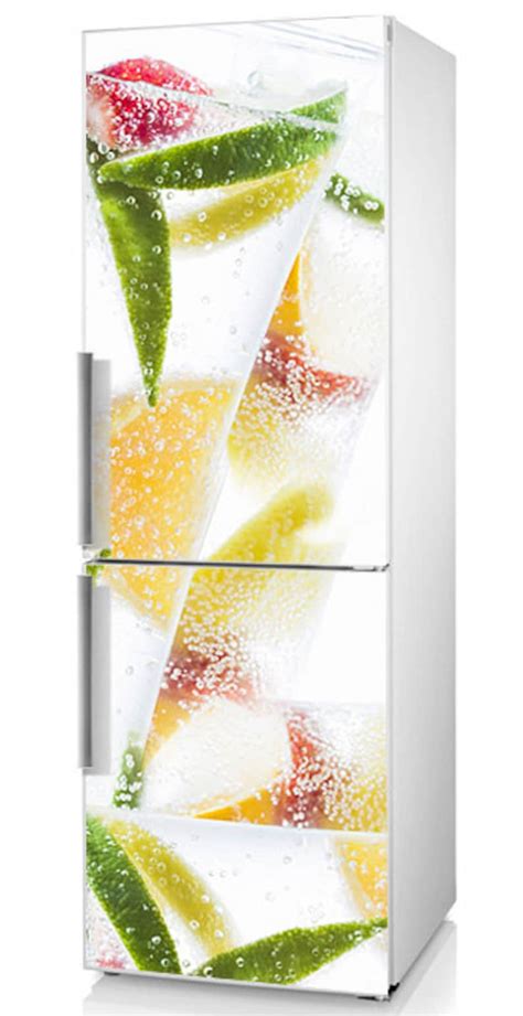 fridge wraps fruit fridge decal refrigerator vinyl skin etsy