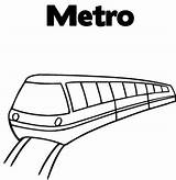 Colorear Subte Metros Q85 sketch template
