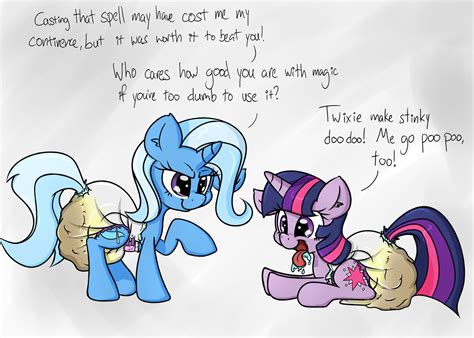 questionable artistskitter derpibooru import trixie twilight sparkle diaper