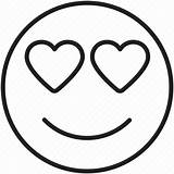 Emoji Heart Coloring Face Eyes Pages Smile Emoticon Happy Sketch Icon Icons Template Iconfinder sketch template