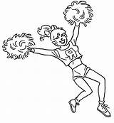 Printable Cheerleader Cheerleaders sketch template
