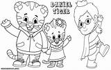 Daniel Coloring Tiger Pages Printable Print Kids Popular Coloringhome Color sketch template