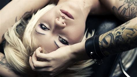 women tattoos piercing face short hair blonde wallpapers hd desktop and mobile backgrounds