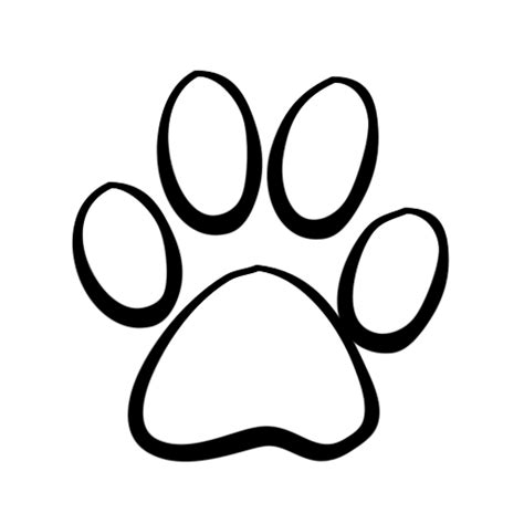 dog paw outline clipart