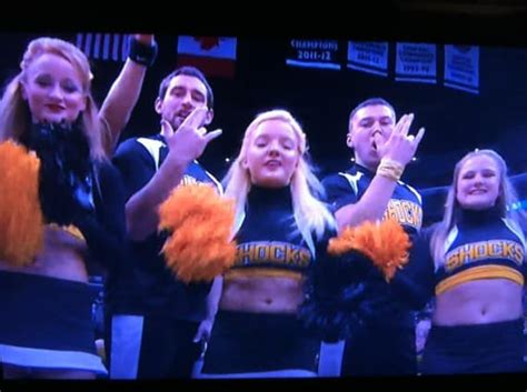 Wichita State Cheerleaders Throw Up The Shocker On Live Tv