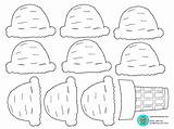 Ice Cream Scoop Coloring Getdrawings Color sketch template