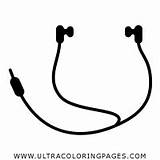 Coloring Earbuds Headphones Pages sketch template