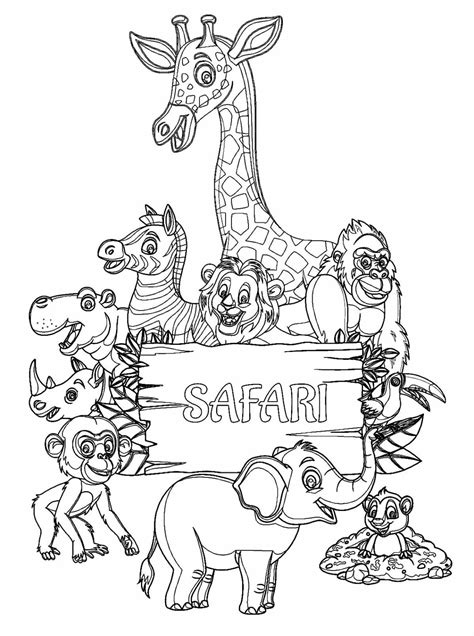 desenhos de safari  colorir  imprimir paginas  colorir porn