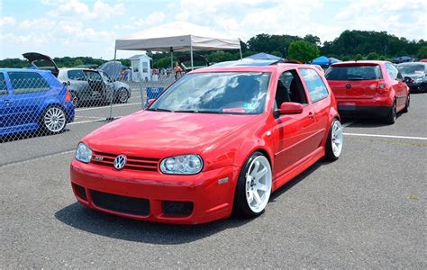 volkswagen golf gti mk modified stance show car red vw  mk fotos de golf coches