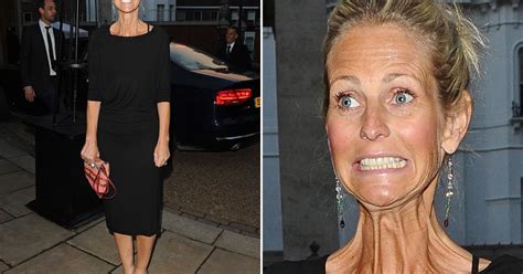 ulrika jonsson shows off unflattering turkey neck while out at party