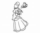 Coloring Mario Pages Princess Painting sketch template