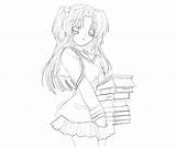 Kotomi Ichinose Clannad Book Coloring Pages sketch template
