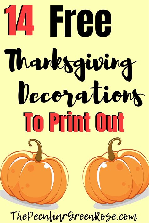 thanksgiving decoration printables