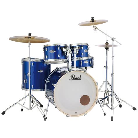 pearl export  high voltage blue complete drumset drum kit