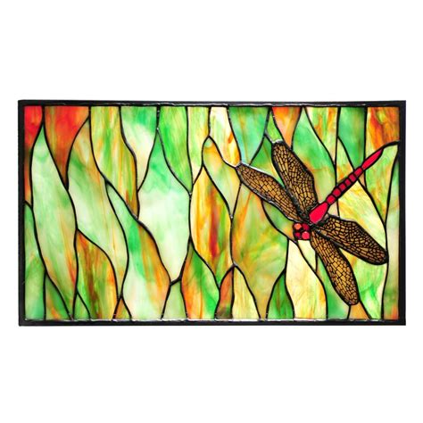 Meyda Tiffany Tiffany Dragonfly Stained Glass Window Wayfair