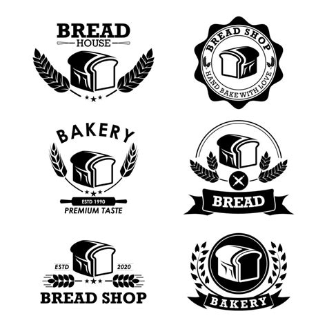 bakery  bread logo set  vector art  vecteezy