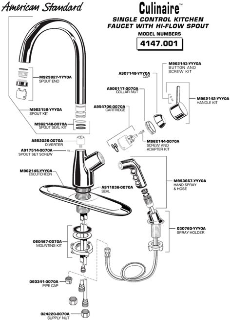 kitchen faucet parts diagram price pfister kitchen faucet parts