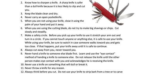 cub scout knife safety safetydb