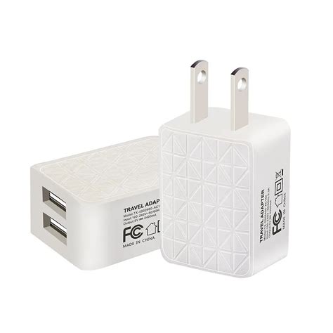 fcc certified usb wall charger pcs   dual usb ports rapid