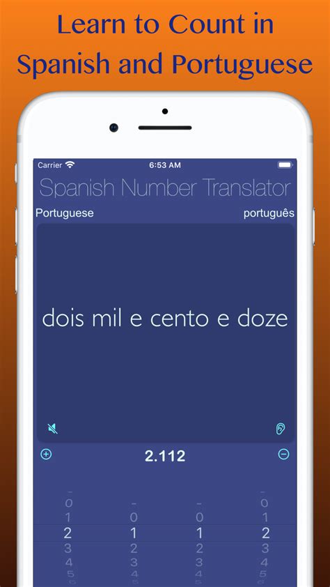 spanish numbers translator  iphone