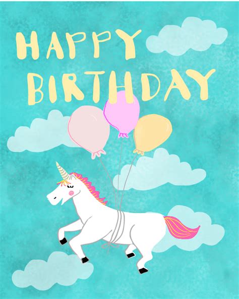 happy birthday unicorn skillshare student project