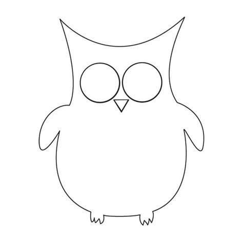 owl craft template coloring home
