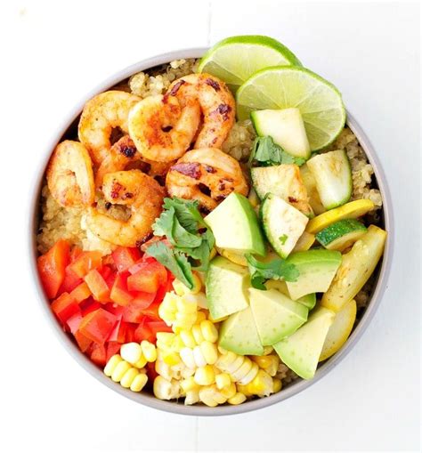 These Marinated Shrimp And Summer Vegetable Quinoa Bowls Will Soon