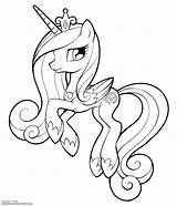 Cadance Princess Pony Coloring Pages Unicorn Little Lcibos Choose Board sketch template
