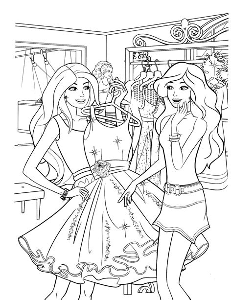 barbie coloring page barbie coloring pages horse coloring pages