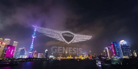 genesis sends   drones  record breaking drone show
