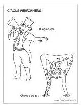Coloring Circus Ringmaster Performer sketch template