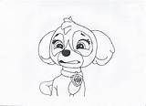 Coloring Paw Patrol Skye Pages Cartoons Popular Coloringhome sketch template