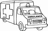 Ambulance Clipart Truck Coloring Pages Cartoon Printable Outline Fire Drawing Lifted Cliparts Color Print Line Template Colouring Kids Clip Pickup sketch template
