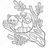 Coloriage Roux Kleurplaat Schattige Mother Kleurplaten Her Sits Rode Cutest Pandabeer Danieguto Knuffelen Grillige Zijn sketch template